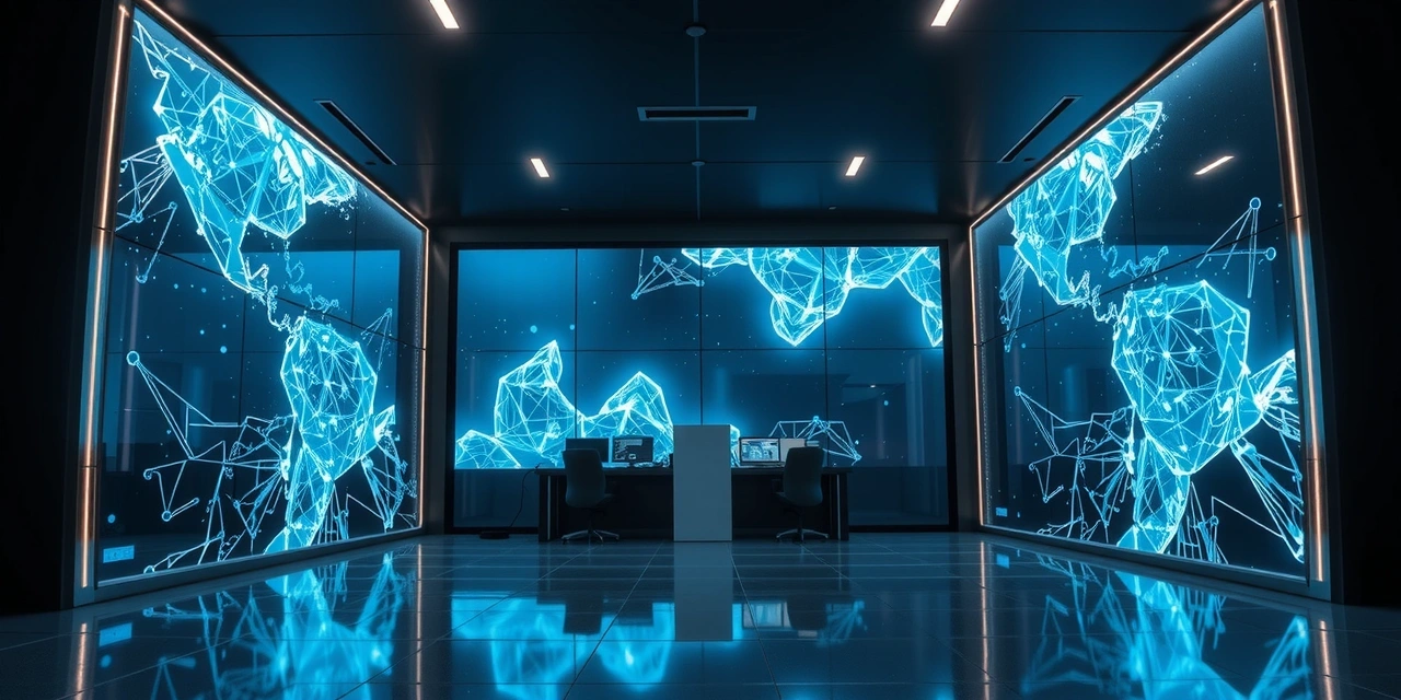 Corporate visualization environment showing data synthesis